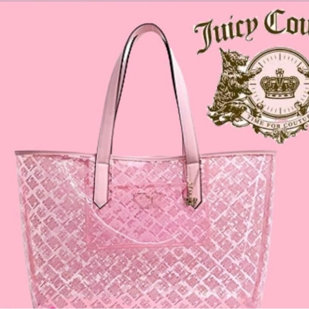 Juicy Couture
Clear with baby pink logo beach tote.